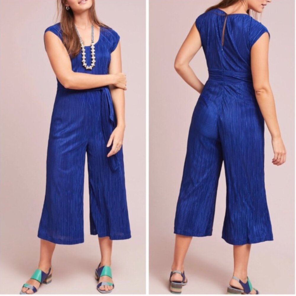 ⭐️Anthro Maeve Sonata Artsy Classy Ribbed Elegant Chic Girly Hippie Art Jumpsuit
